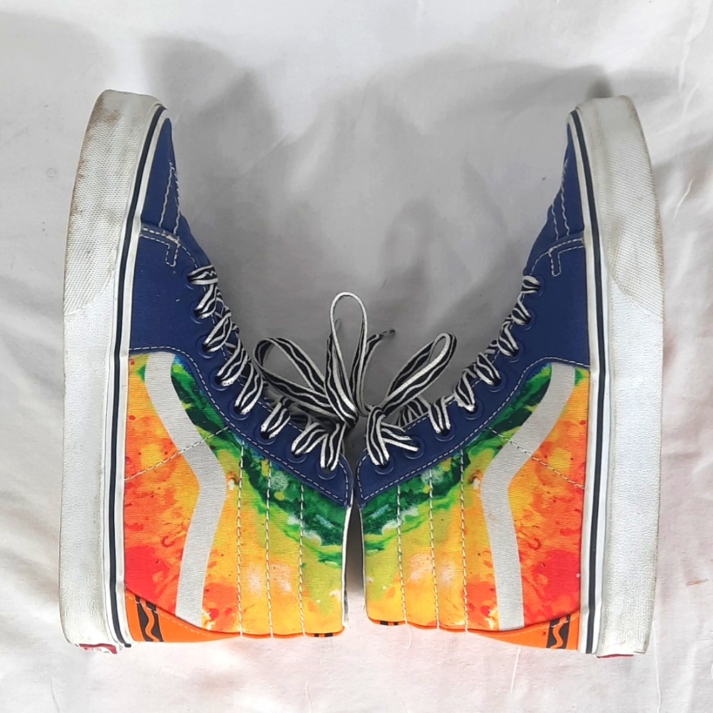 Vans Off The Wall Crayola Mens Shoes Size 4 Womens Size 5.5 Hightop Sk8 Sneakers - Picture 4 of 11